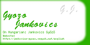 gyozo jankovics business card